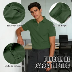 Camiseta táctica Airsoft hombre secado rápido cremallera frontal camuflaje