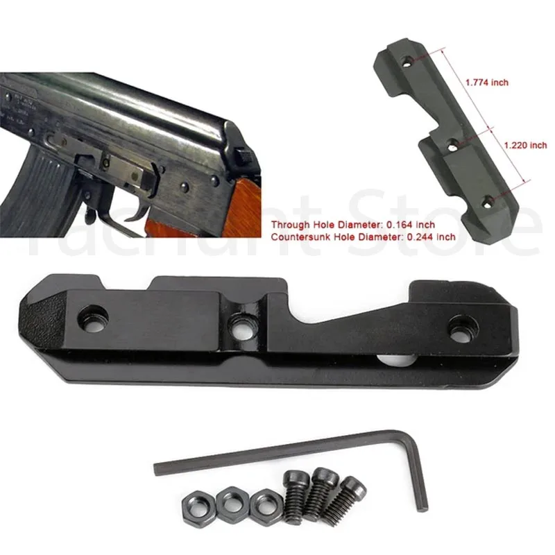 Montura táctica AK-74 QD liberación rápida con riel para visor - imagen 5