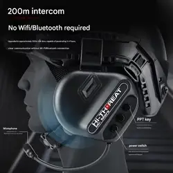 Casco táctico infantil con auriculares comunicación y walkie-talkie