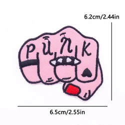 Parche bordado gótico punk oscuro termoadhesivo ojo corazón labios