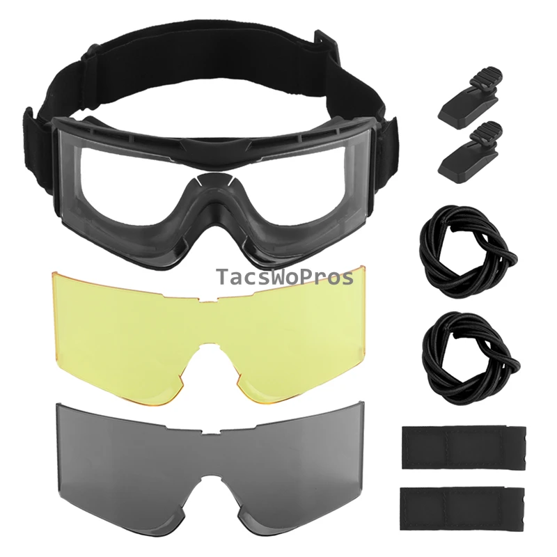 Gafas tácticas airsoft antiviento antipolvo con montaje para casco - imagen 5