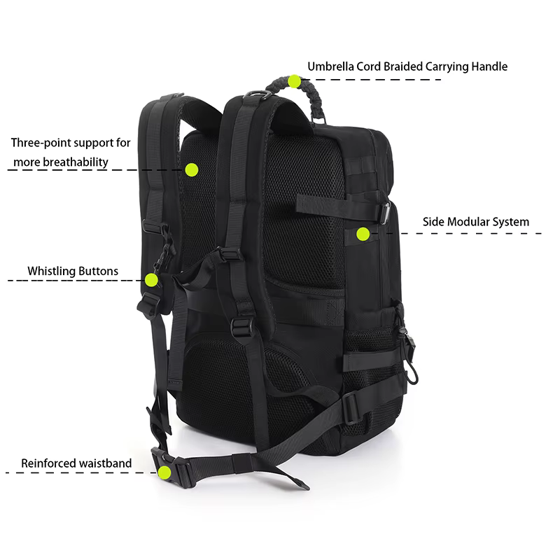 Bolsa modular táctica lona hombre con capacidad compartimentos zapatos - imagen 3