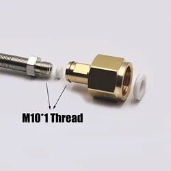 Adaptador CO2 para tanque con protector de manguera
