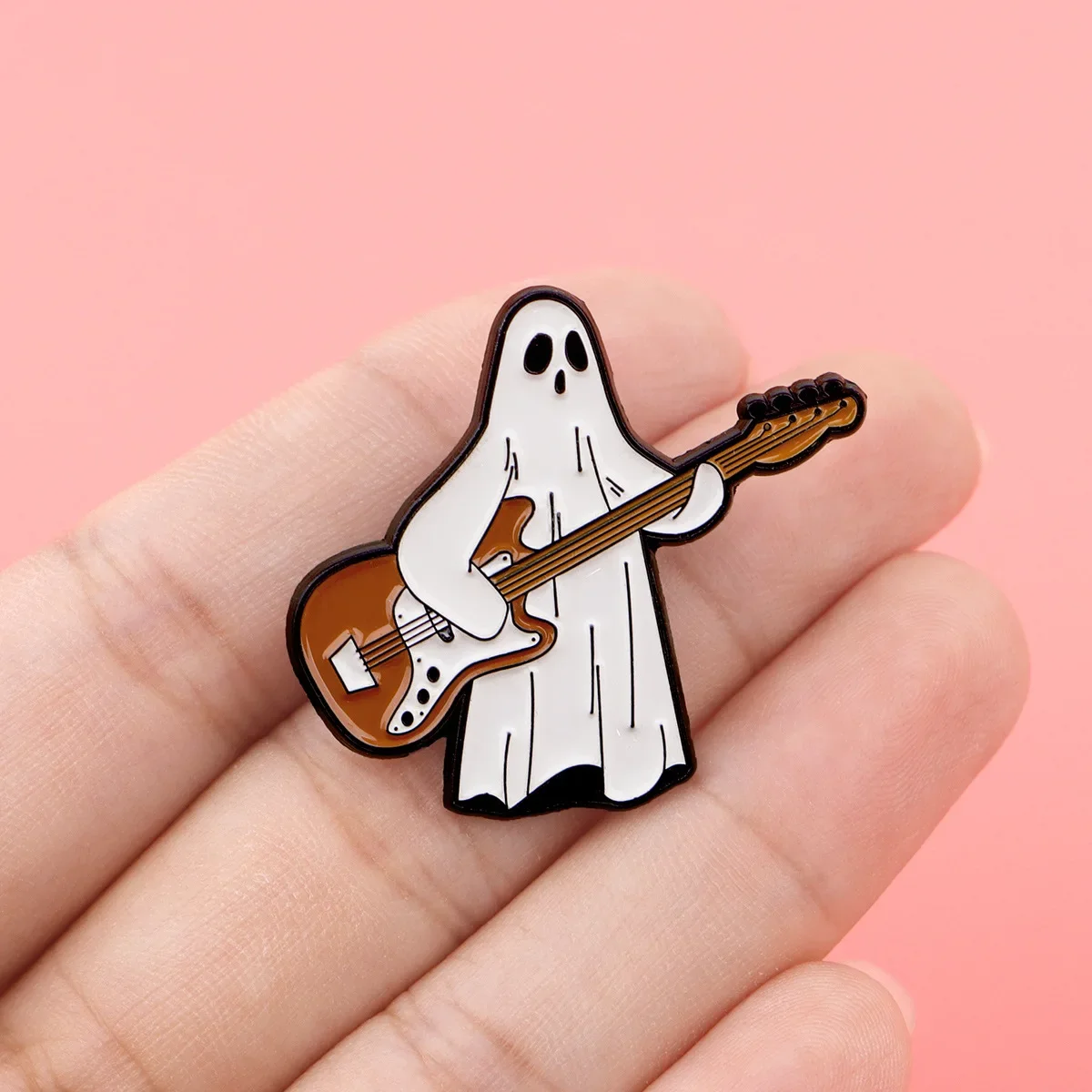 Pin broche fantasma guitarra Halloween, para mochila y disfraz