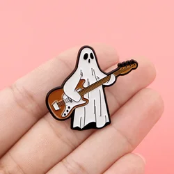 Pin broche fantasma guitarra Halloween, para mochila y disfraz