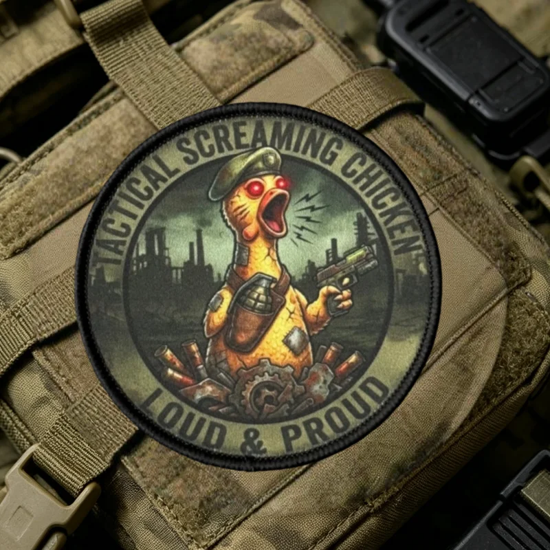 Loud&Proud Parche velcro pollo chillón para chaleco y mochila - imagen 5