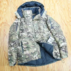 Chaquetas tácticas de plumón cálidas para hombre con camuflaje