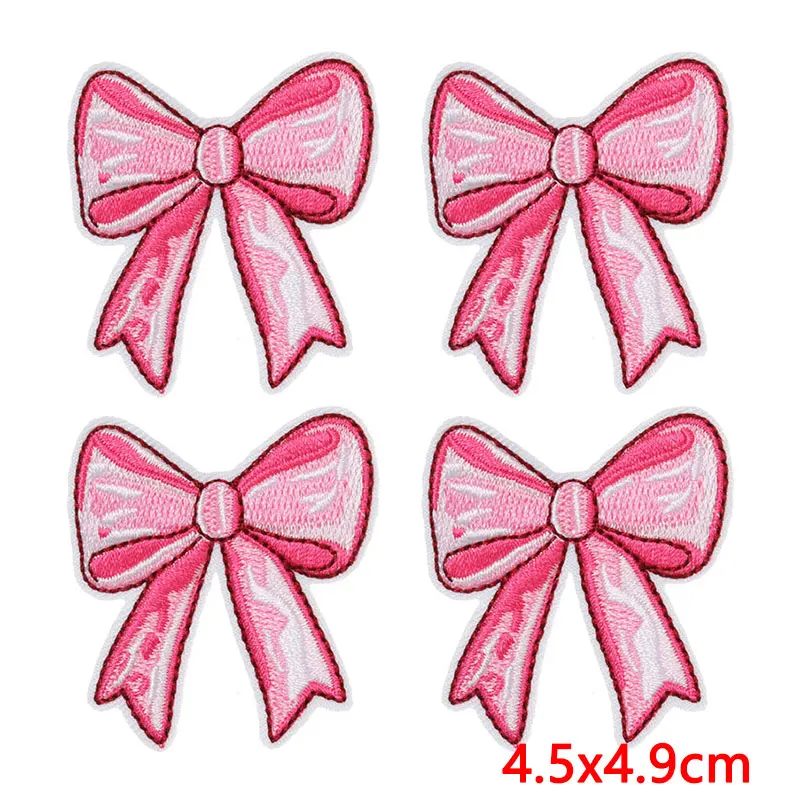 Parches bordados termoadhesivos retro rosados para ropa manualidades - imagen 5