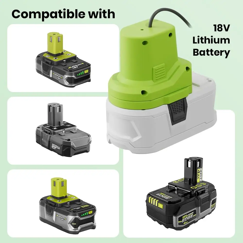 Ryobi cable adaptador batería impermeable con interruptor DC