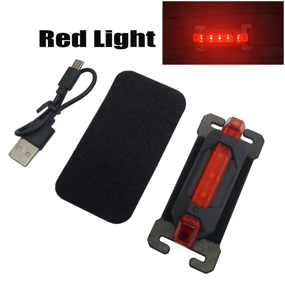 Luz de señal táctica recargable USB con montaje MOLLE y casco