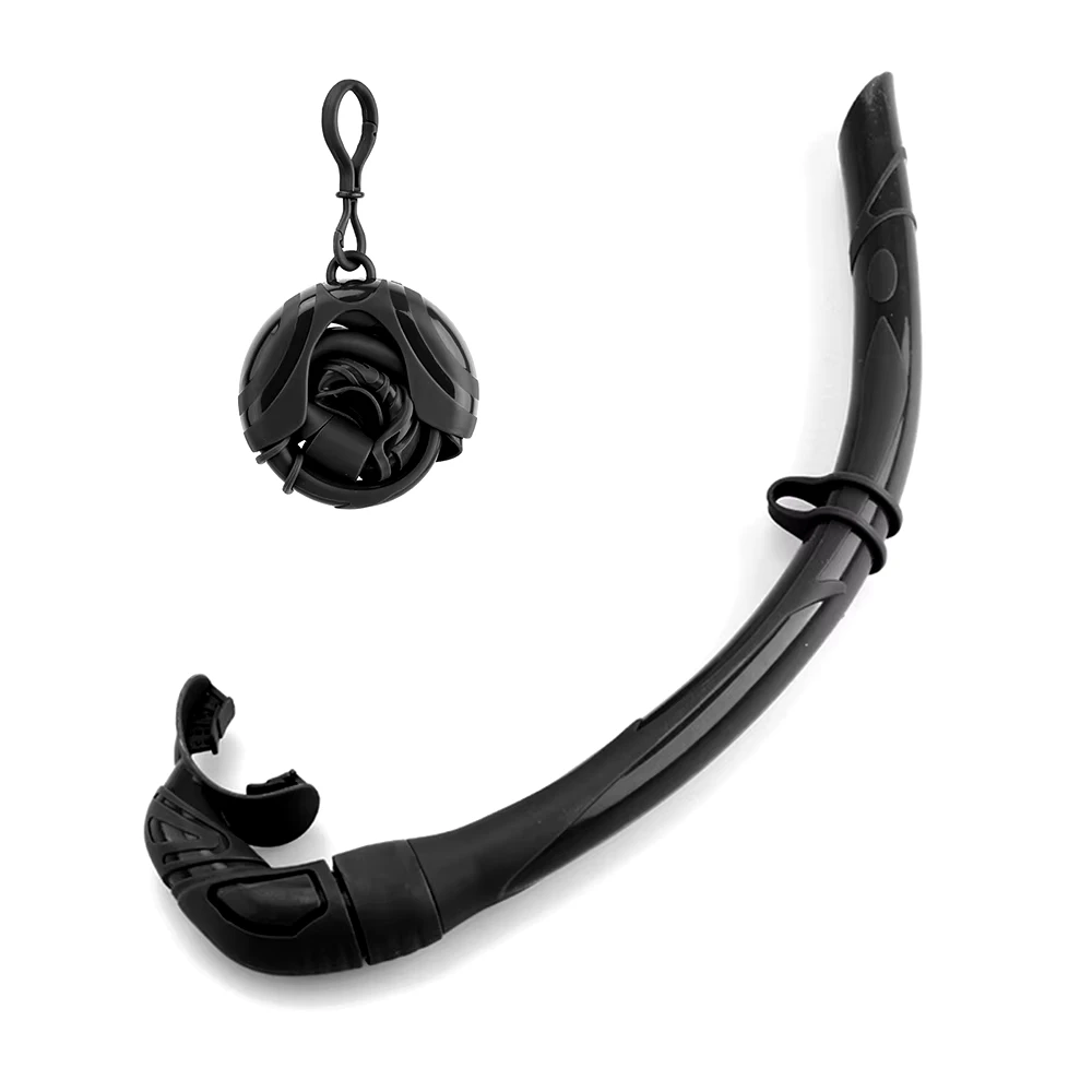 Snorkel plegable de silicona con estuche compacto, respiración cómoda - imagen 4