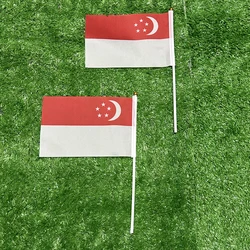 Bandera de Singapur para ondear con asta de plástico