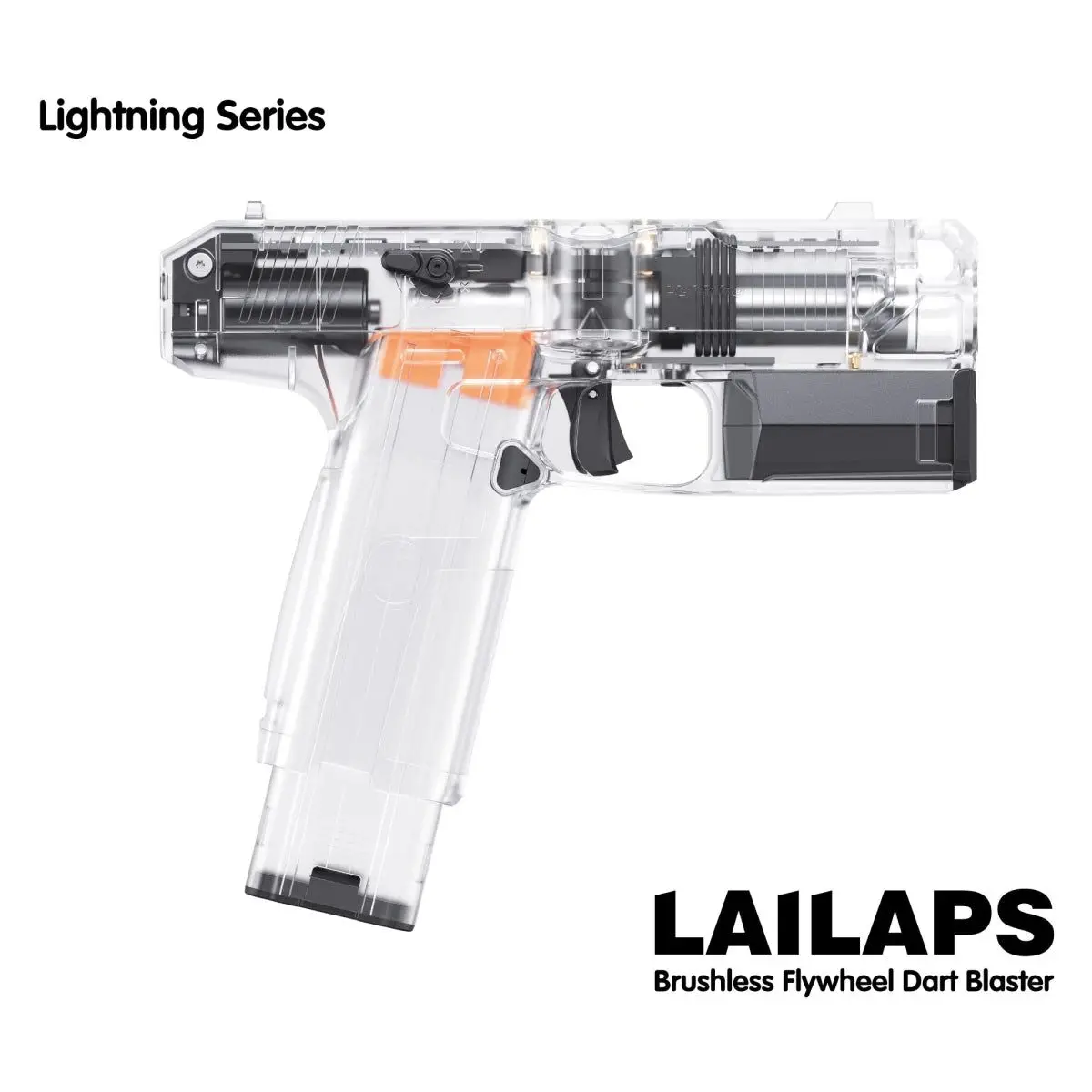Lailaps lanzador de dardos espuma con pantalla OLED, semiautomático