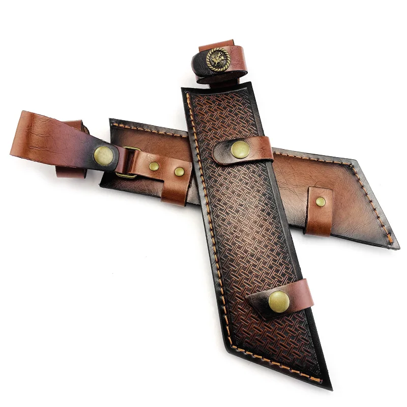 Funda de cuchillo cuero vaca con hebilla para hoja fija - imagen 5
