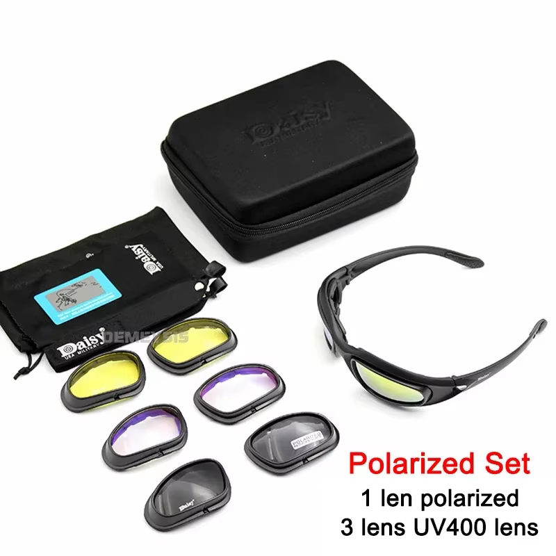 Detalle de lentes intercambiables para diferentes condiciones de luz