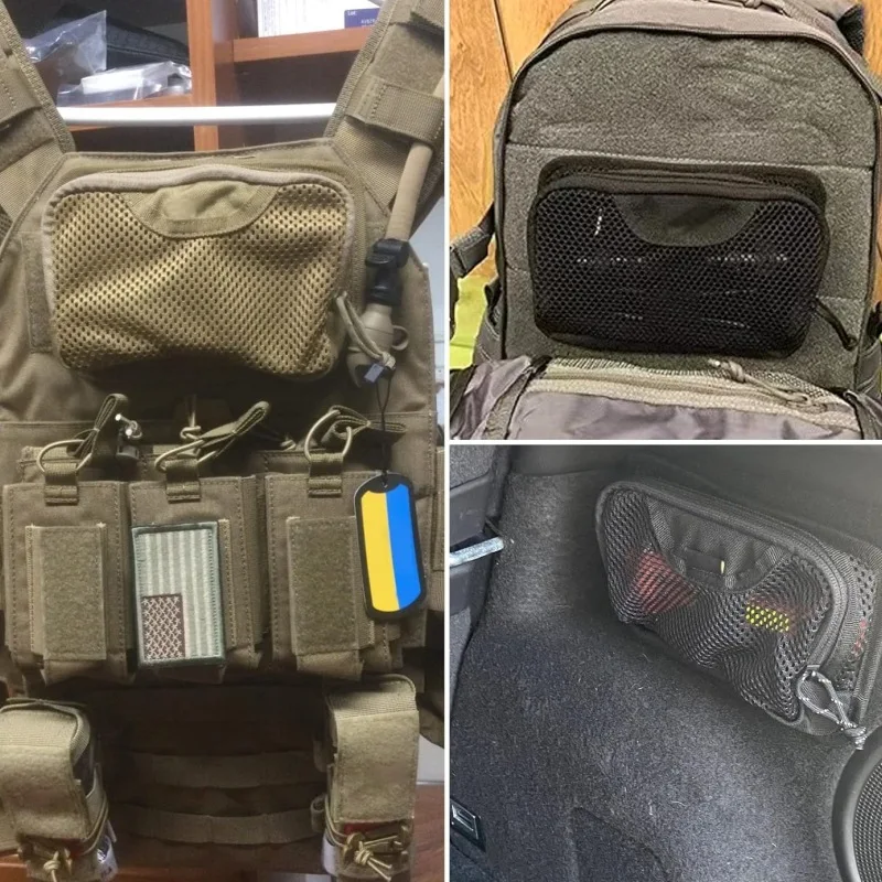 Organizador táctico modular con bolsillo de malla y cierre Velcro - imagen 5