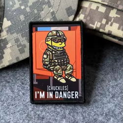 Parche táctico Chuckles I'm in Danger – Insignia de velcro