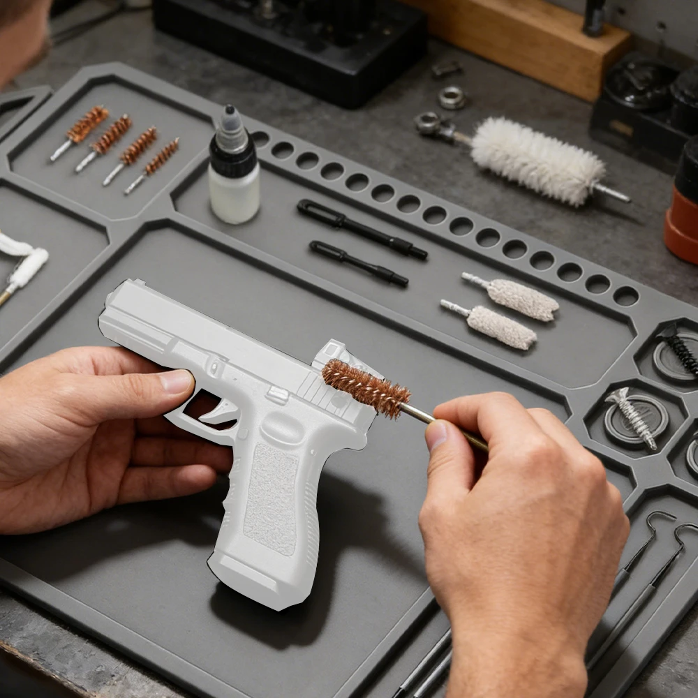 Alfombrilla para limpieza de armas antideslizante imantada táctica - imagen 4