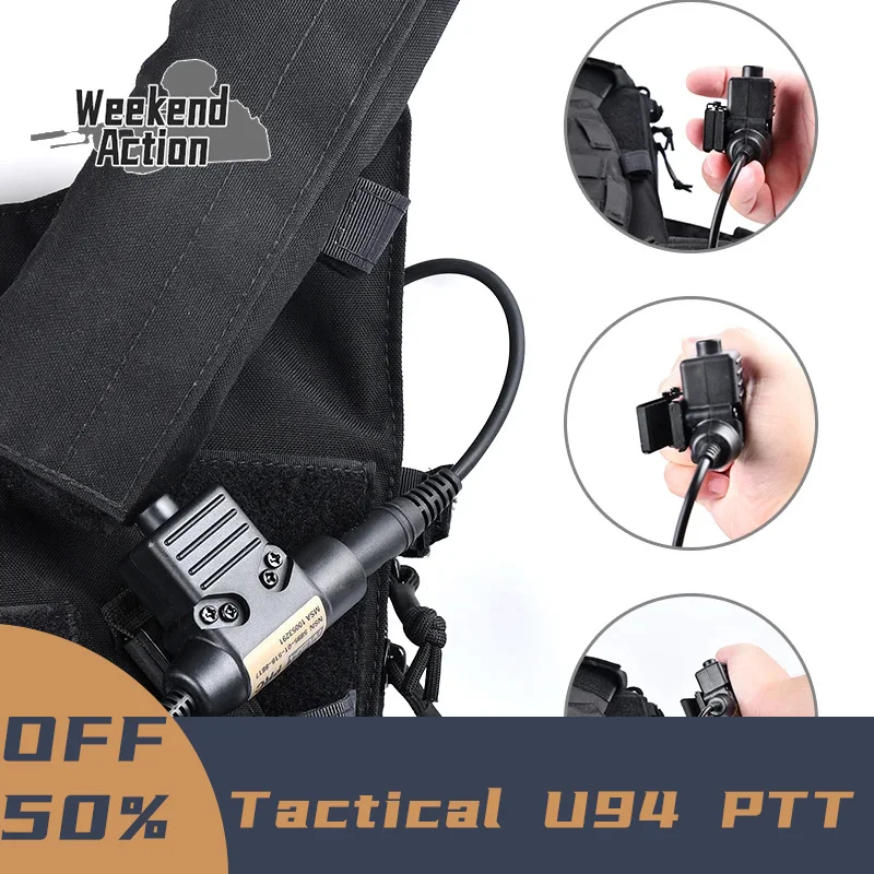 WADSN U94 PTT táctico militar para Earmor y walkie talkies