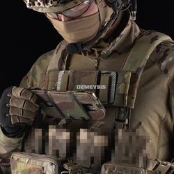 Soporte MOLLE para GPS y brújula, tablero táctico plegable en chaleco
