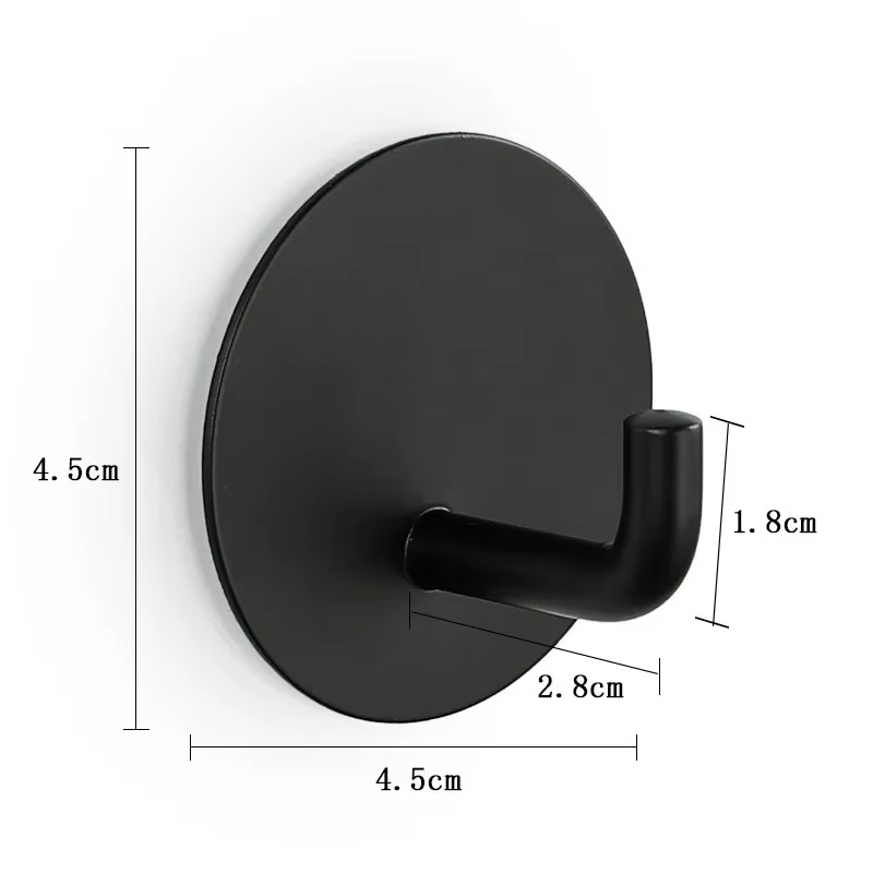 Gancho metálico adhesivo acero inoxidable para pared sin perforaciones - imagen 2