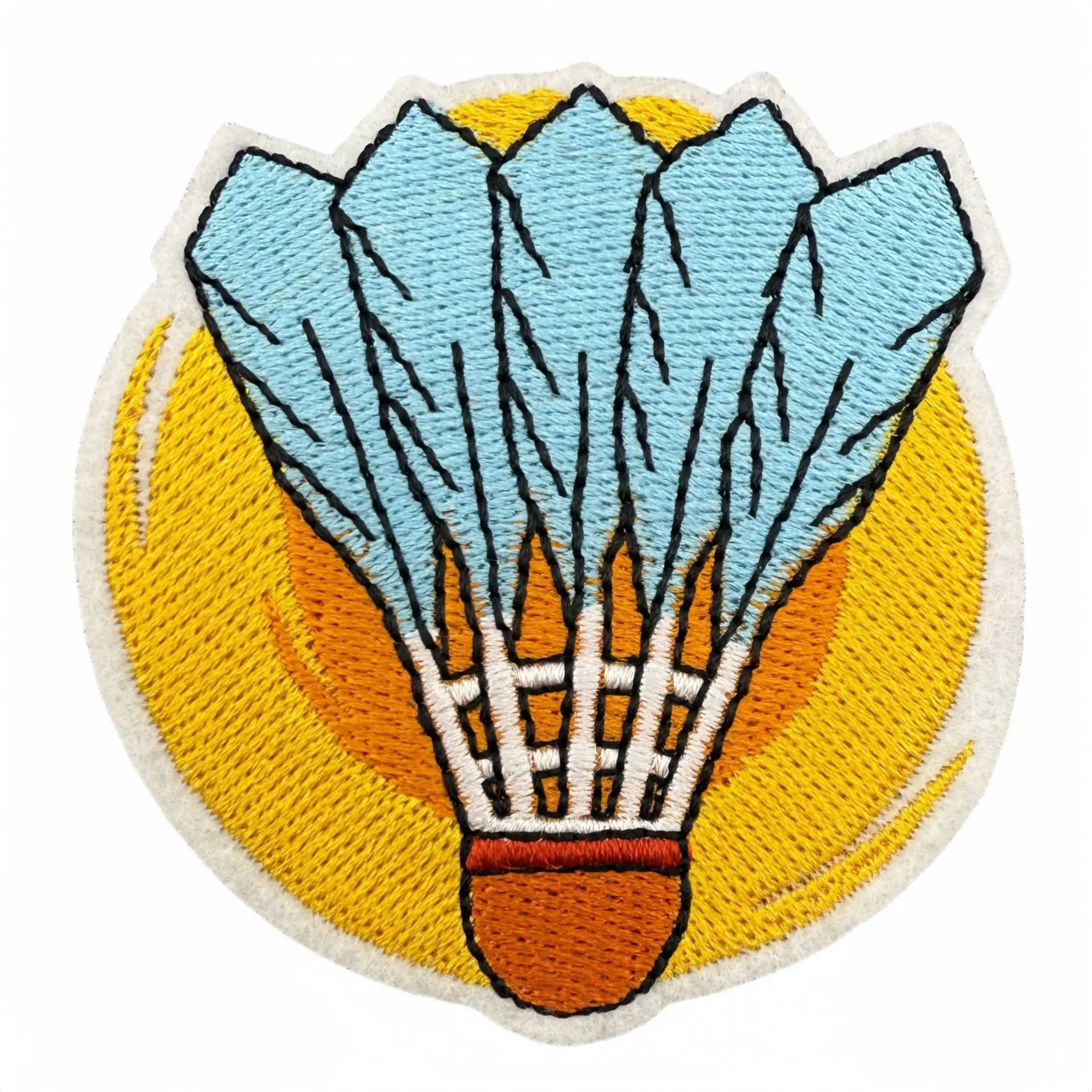 Parche bordado badminton Love adhesivo térmico colorido para ropa - imagen 3