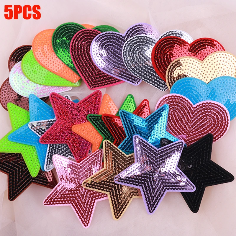 Parches estrellas de cinco puntas doradas