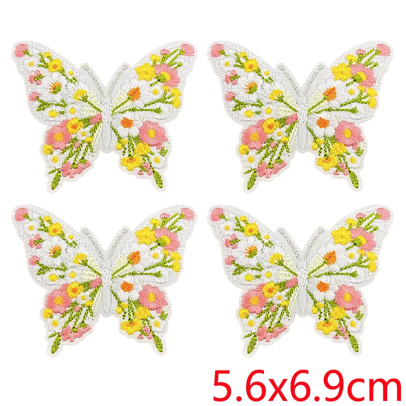 Parches bordados vintage de flores y mariposas para ropa - imagen 3