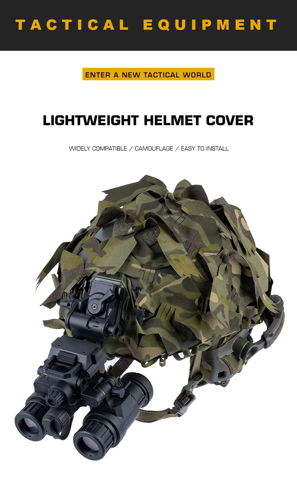 Funda de casco con patrón camouflage MC en entorno natural