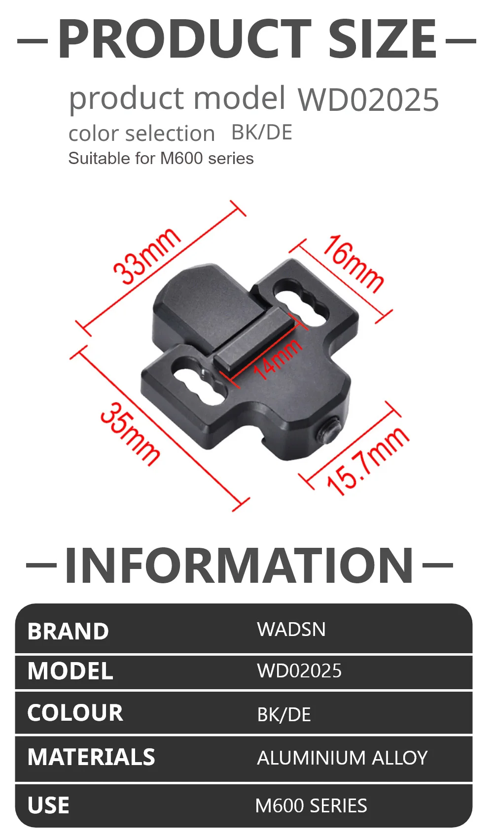 Montaje WADSN en riel Picatinny