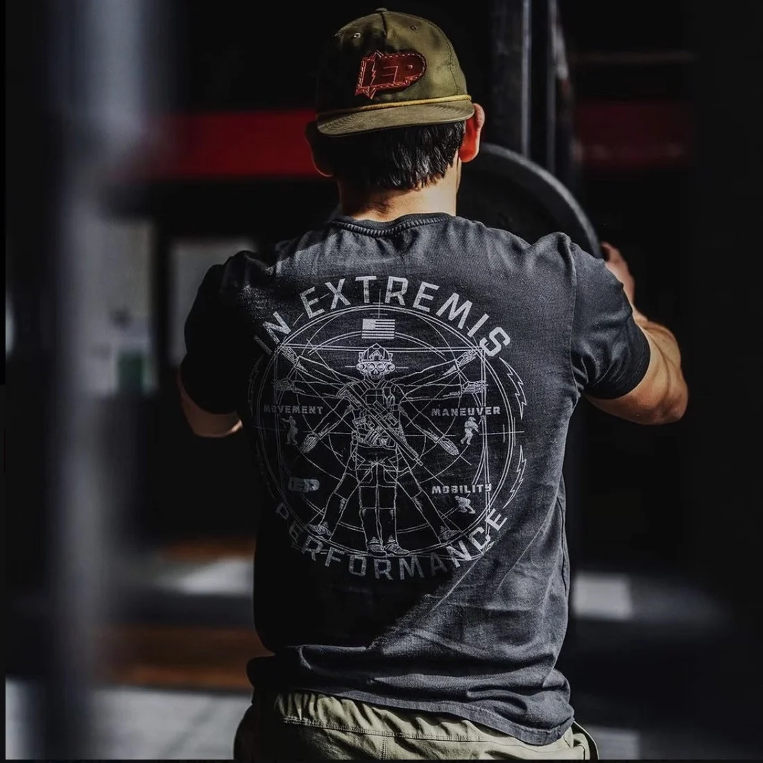 Camiseta táctica algodón cuello redondo manga corta estampada hombre - imagen 4