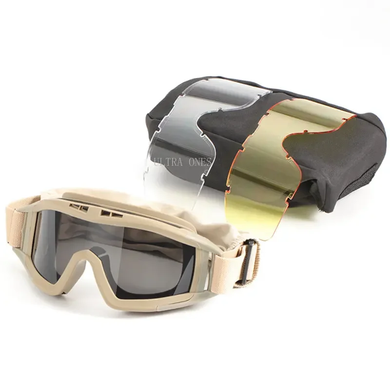 Gafas tácticas Airsoft con 3 lentes - Protección total para tiro - imagen 5
