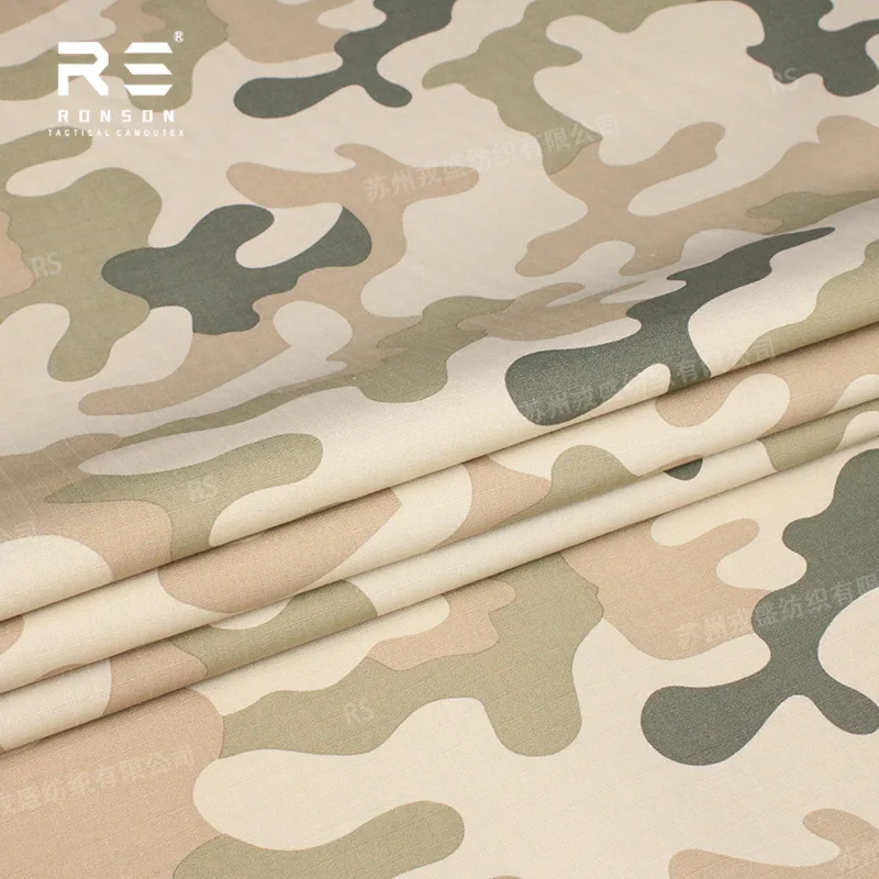 Tela camuflaje ripstop NYCO Desert Camo para uniformes tácticos - imagen 3