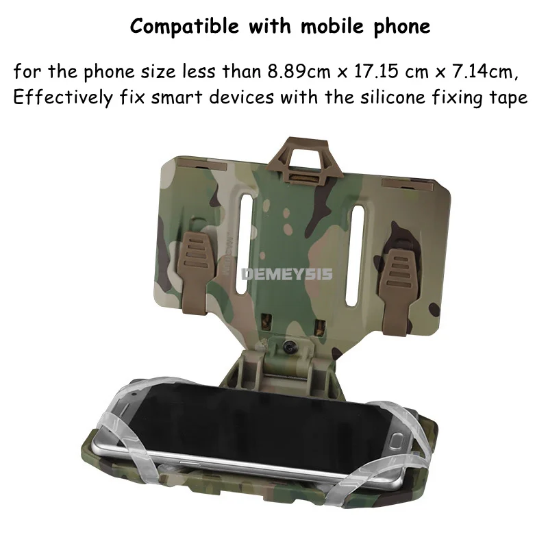 Brújula Táctica Plegable con Soporte GPS para Portaplacas - imagen 2