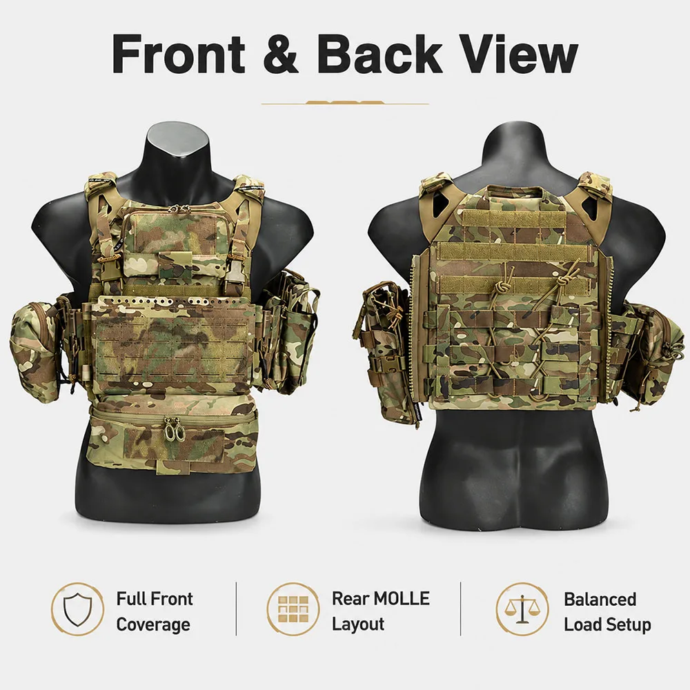 Set Táctico FAST: Casco + Chaleco JPC para Airsoft y Wargame - imagen 4