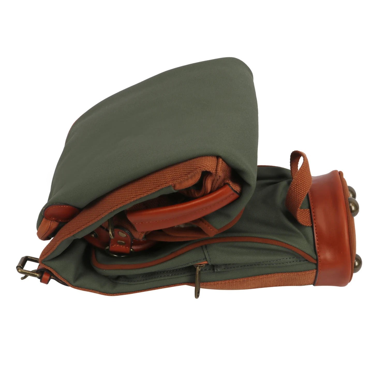 Tourbon Bolsa para palos de golf vintage, lona cuero acolchado - imagen 3