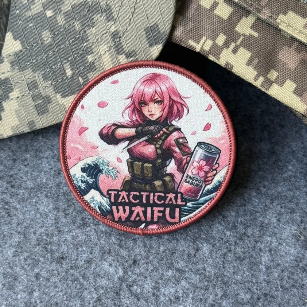 Parche táctico moral anime waifu con gancho y bucle - imagen 2