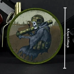Parche táctico impreso Ghost – Moral militar con velcro para uniforme