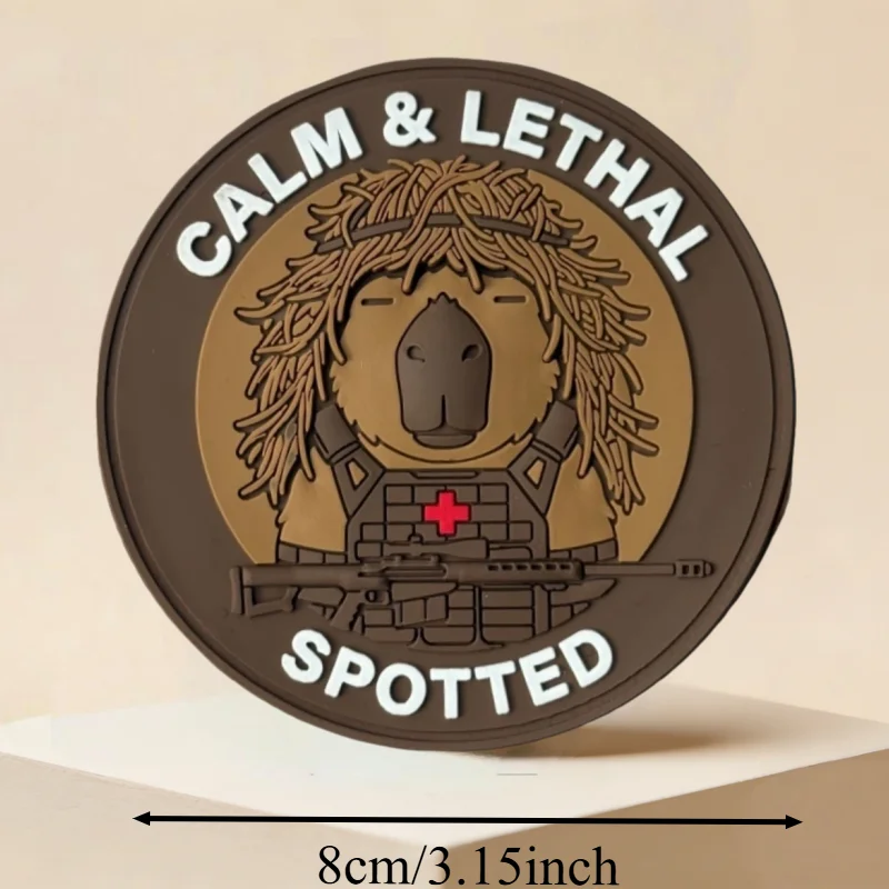 CALM&LETHAL parches tácticos PVC con velcro gancho y bucle