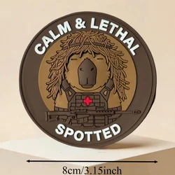 CALM&LETHAL parches tácticos PVC con velcro gancho y bucle