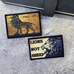 Parche táctico bordado león Aslan con velcro para brazalete mochila