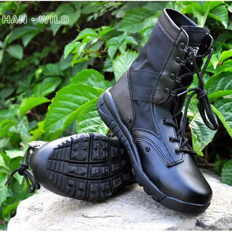 Botas tácticas transpirables verano Oxford combate desierto rodilla - imagen 3