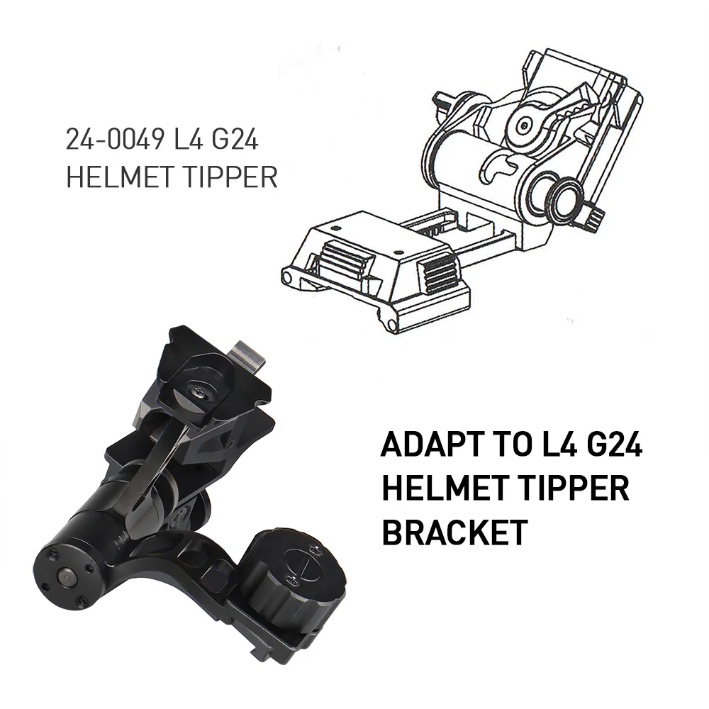 Soporte táctico casco NVM-14 brazo J aluminio para caza - imagen 2