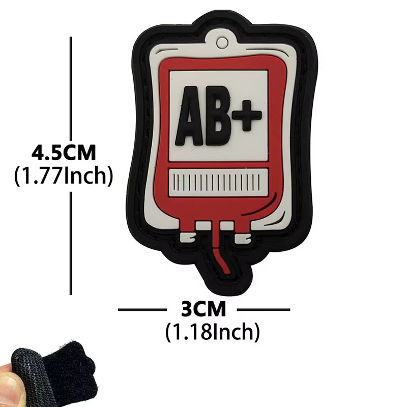 Parche táctico PVC emblema bolsa sangre con gancho para mochila - imagen 5