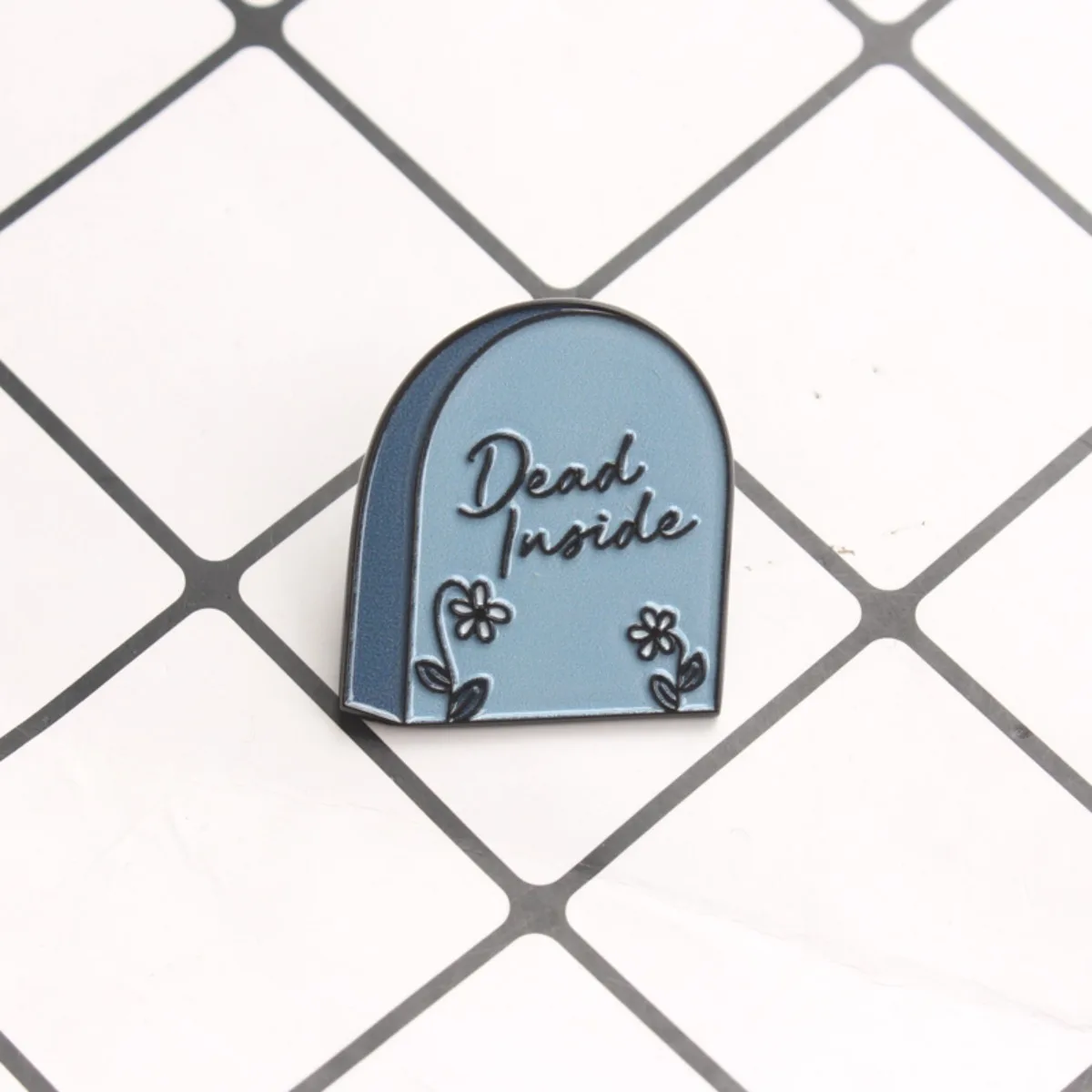 Broche táctico vintage con texto emo divertido, accesorio mujer