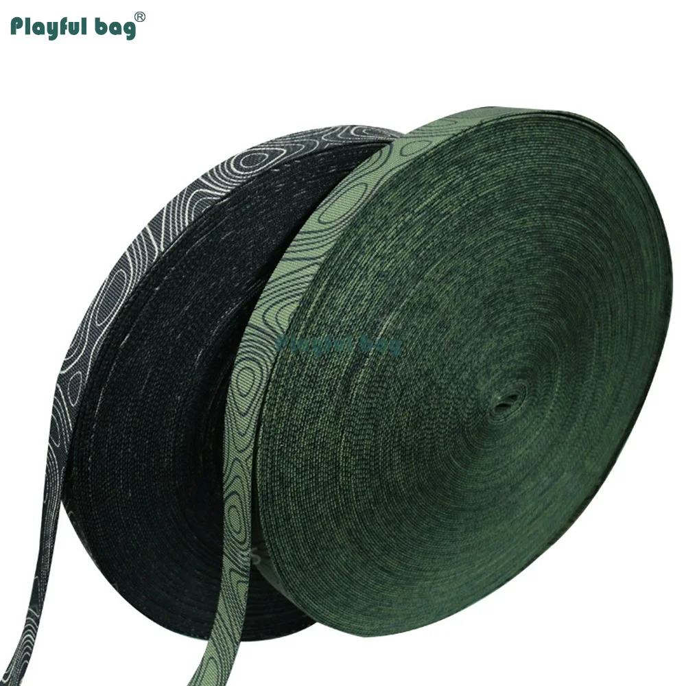 Correa táctica MOLLE doble cara topo camuflaje negro y verde - imagen 2
