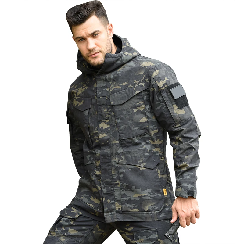 Chaqueta táctica M65 US Camo – Impermeable para senderismo y caza - imagen 4