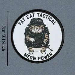 Parche táctico Fat Cat Meow Power con velcro para brazalete