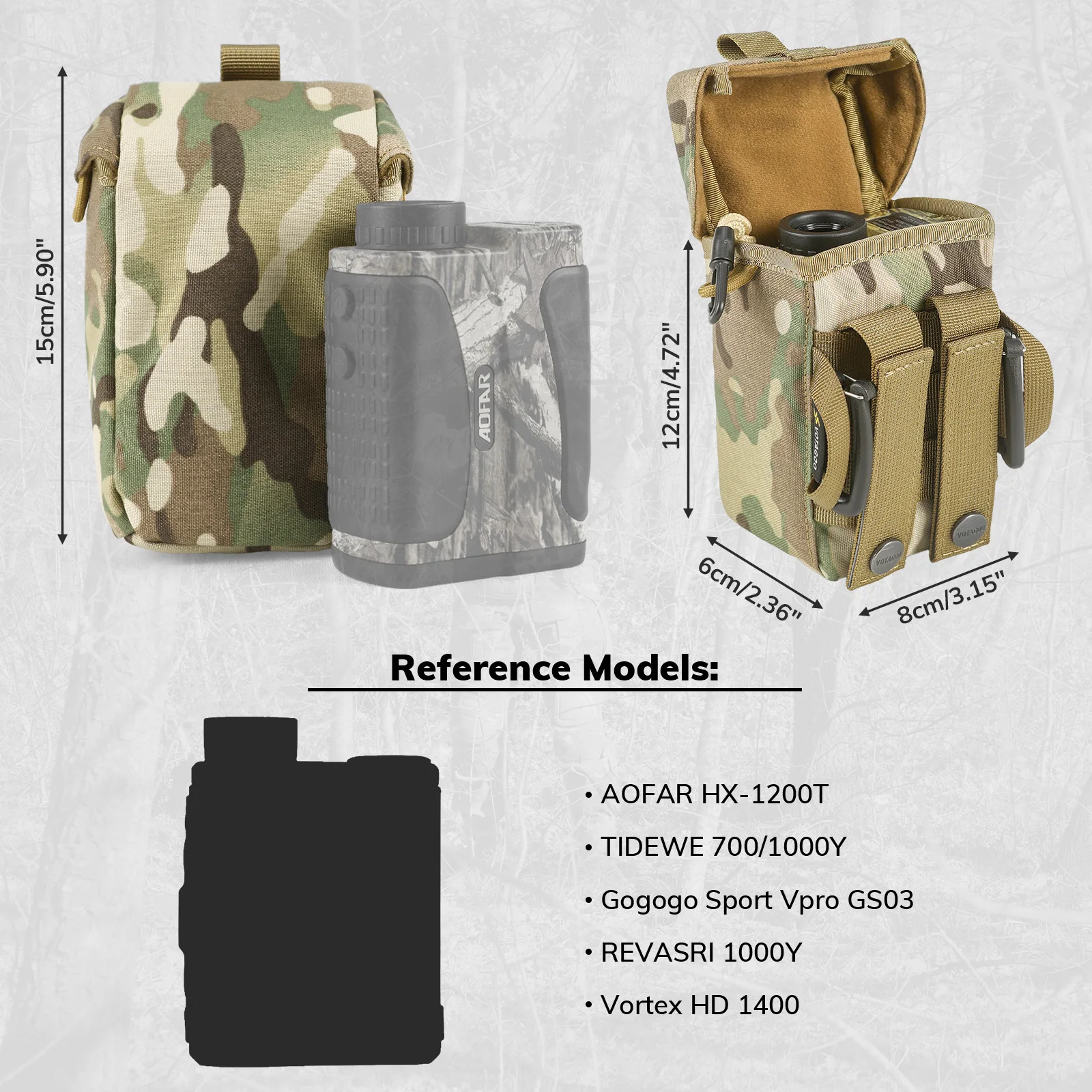 VOTAGOO funda para telémetro MOLLE con acolchado y hebilla rápida - imagen 4