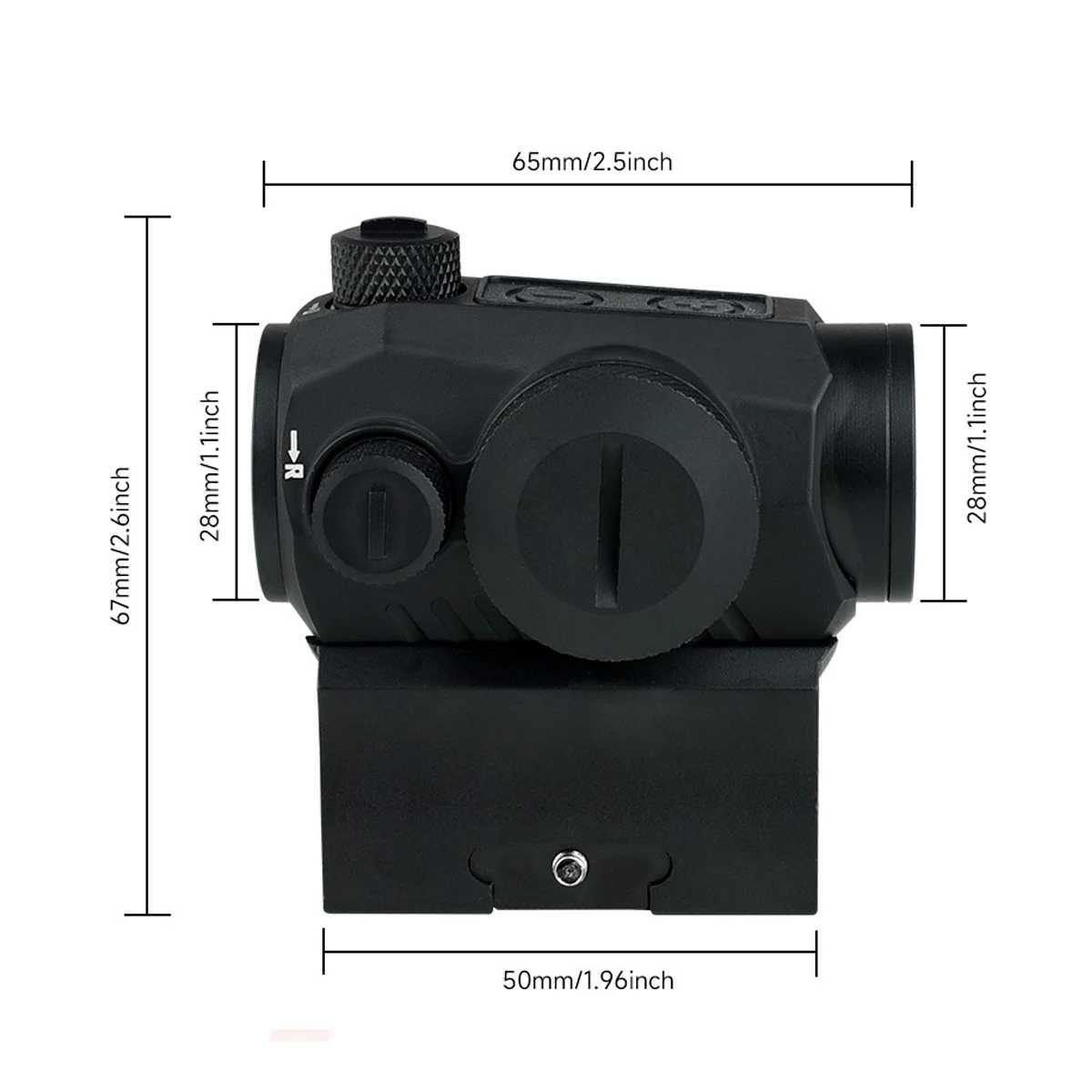 Mira punto rojo R5 compacta táctica para riel Picatinny - imagen 3
